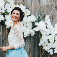 White Flower Trellis Backdrop Closeup