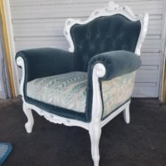 Teal and White Patterned