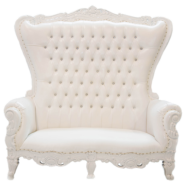 White Throne Loveseat