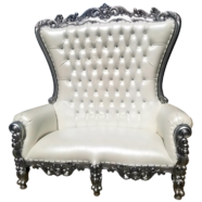 Silver Throne Loveseat