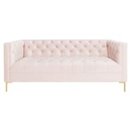 Classic Blush Pink Velvet Sofa