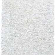 Glam Sparkling White Shag Rug