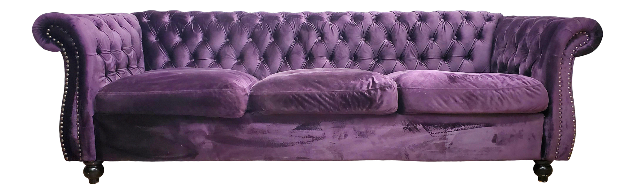 Vintage Inspired Purple Velvet Tufted Couch 8215 2048x627 
