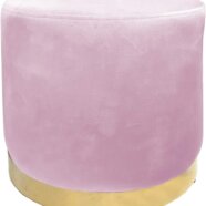 Blush Pink & Gold Ottoman