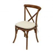 Natural Wood Cross Back Dining Chairs