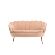 Blush Pink MOD Channel Loveseat