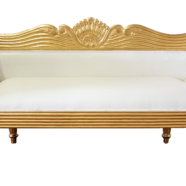 Bollywood Gold & White Settee