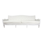 Classic White Linen Garden Sofa