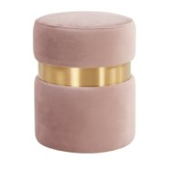 Blush Pink & Gold Ottomans