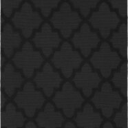 Black Quatrefoil Rug