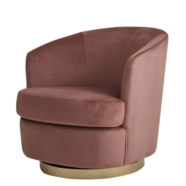 MOD Pink & Gold Barrel Chairs