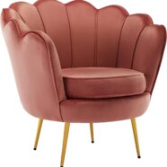 Dusty Pink Velvet Scallop Chairs