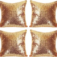 Gold Sequin Accent Pillows