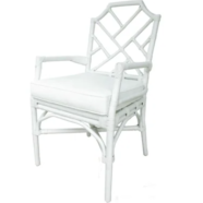 White Chippendale Garden Chair