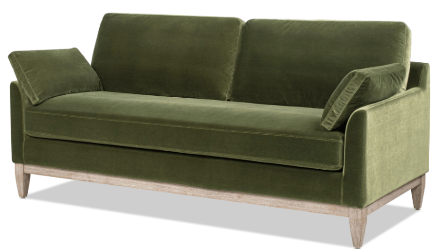 SageGreenVelvetSofa